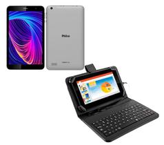 Tablet Celular 4G 32Gb Philco Cinza 8Pol. + Capa Com Teclado