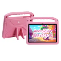 Tablet CWOWDEFU Tablet infantil Android 14 10 polegadas 8 GB+128 GB rosa