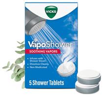 Tablet de banho Vicks VapoShower Aromaterapia, eucalipto e mentol