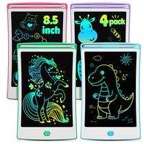 Tablet de desenho Magic Jimmy, pacote com 4, LCD de 8,5 polegadas para crianças de 3 a 6 anos