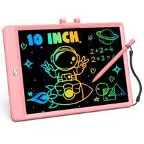 Tablet de escrita Derabika Toys para meninas LCD de 10 polegadas rosa