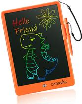 Tablet de escrita LCD CARRVAS 10 Polegadas Almofada de desenho colorida para crianças Reusable Electronic Doodle Board Presentes de Brinquedo de Aprendizagem Educacional para 3 4 5 6 6 Anos crianças meninas home school (laranja)