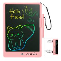 Tablet de escrita LCD CARRVAS 10 Polegadas Almofada de desenho colorida para crianças Reusable Electronic Doodle Board Presentes de Brinquedo de Aprendizagem Educacional para 3 4 5 6 7 Anos crianças meninas home school (rosa)