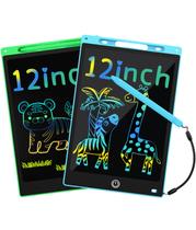 Tablet de escrita LCD Dirrelo de 12 polegadas para crianças com caneta Stylus, pacote com 2 Tablet de escrita LCD Dirrelo de 12 polegadas para crianças com caneta Stylus, pacote com 2