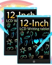 Tablet de escrita LCD pbeknco colorido de 12 polegadas, pacote com 2 unidades