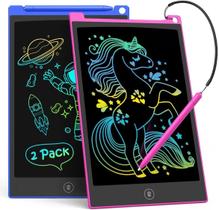 Tablet de escrita LCD TECJOE Colorful Doodle de 10 polegadas, pacote com 2 unidades para crianças