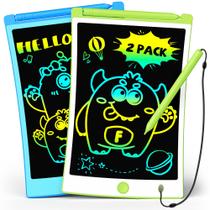 Tablet de escrita LCD TEKFUN, cartão Doodle apagável de 8,5 polegadas, pacote com 2 Tablet de escrita LCD TEKFUN, cartão Doodle apagável de 8,5 polegadas, pacote com 2