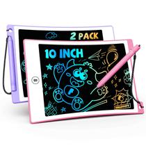 Tablet de escrita LCD TEKFUN de 10 polegadas, pacote com 2 polegadas para crianças com caneta