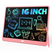 Tablet de escrita LCD TEKFUN Prancheta de desenho de 16 polegadas rosa