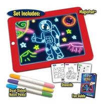 Tablet de escrita LED, iluminação eletrônica, aprendizagem 3D, desenho educativo, quadro de escrita para crianças em idade préescolar
