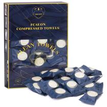 Tablet de toalha comprimido FCaeon 9x7,5 cm, pacote com 100 unidades, embalado individualmente
