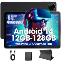 Tablet DigiLand 2025 Android 14 11 polegadas 12 GB RAM 128 GB cinza