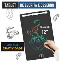 Tablet Digital para Escrita e Desenho com de Tela lcd 12" para Crianças e Adultos