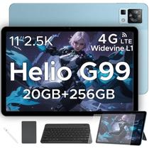 Tablet DOOGEE T35 de 11 polegadas com teclado, tablets Helio G99 Android 14, 20 GB+256 GB/2 TB TF 2,5 K FHD +, tablet com cartão SIM+5G WiFi/8580mAh/20 MP/Widevine L1/Face ID