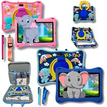 Tablet Educativo Criança Kids Android Playstore Youtube 64gb com Maleta de Transporte