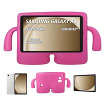 Tablet Galaxy Prata A9 4G 8.7"128GB 8Gb + Capa Infantil Rosa