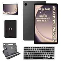 Tablet Galaxy Tab A9 Chip 4G 8.7 128Gb 8Gb Ram Com Teclado Preto Bluetooth e Capa Giratória Tablet Galaxy Tab A9 Chip 4G 8.7 128Gb 8Gb Ram Com Teclado Preto Bluetooth e Capa Giratória