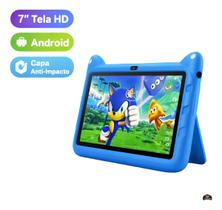 Tablet Infantil 7 Android 128gb 6gb Ram Capa Anti Impacto W