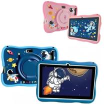 Tablet Infantil 7 Polegadas A15 Android 13 64GB 4GB RAM Astronauta Com Câmera WiFi Bluetooth e Caneta Touch