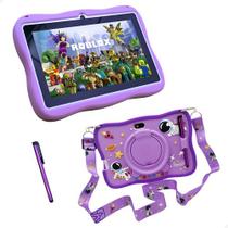 Tablet Infantil 7 Polegadas, Android 14 8GB RAM 128GB WiFi, Bateria 4000mAh Capa Antiqueda Caneta -