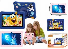 Tablet Infantil 7 Polegadas Educativo com Capa Protetora em Silicone 6GB RAM e 128 Armazenamento Android 13.0 para Crianças