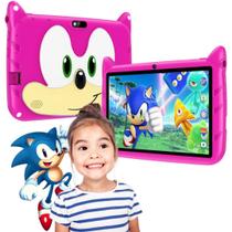 Tablet infantil 7'' tela HD com 64GB e 4GB ram Sistema Android 13 wifi 5.0 Playstore e Capa anti queda