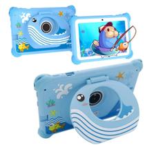 Tablet infantil Android 13 tela HD Playstore 64GB 4GB Ram Wifi 5.0 e Câmera 5MP Capinha anti queda