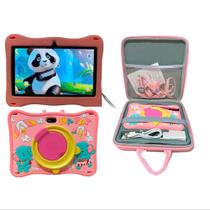 Tablet Infantil Android 4Ram 64GB WiFi 5G Play Store Acompanha Maleta