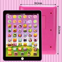 Tablet Infantil Brinquedo Didático Interativo Bilingue Laptop 54 Funções - ROSA - Art Brink