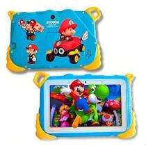 Tablet Infantil Criança Educativo Mário Android Playstore Youtube 256GB