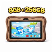 Tablet Infantil Educativo 8GB 256GB Tela 7 Polegadas Caneta Capa Anti impacto Menina Menino