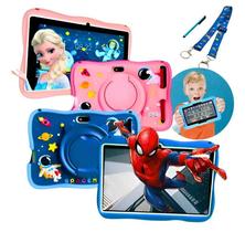 Tablet Infantil Infantil 6GB 128GB Com Capa Android 13 Capa , Película, Caneta Acessórios com Android 13 AZUL