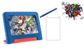 Tablet Infantil Infantil Avengers 64GB 4GB Ram 7" Com Caneta e Película