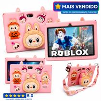 Tablet Infantil LABUBU RAM 4GB 64GB com 7 Polegadas Educativo com Capa Protetora e Alça Android 13.0