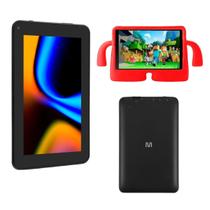Tablet Infantil M7 Wi-fi 64GB 4GB Ram 7" NB409 Com Capa Universal Vermelha