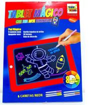 Tablet Infantil Mágico Brinquedo Para Desenhar Lousa Luminosa Neon LCD 3D - Toy King