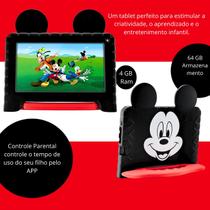 Tablet Infantil Mickey Multilaser 4 Gb Ram 64 Gb Tela 7 LCD IPS QuadCore com Capa Resistente Controle Parental preto e Vermelho Tablet Infantil Mickey Multilaser 4 Gb Ram 64 Gb Tela 7 LCD IPS QuadCore com Capa Resistente Controle Parental preto e Vermelho