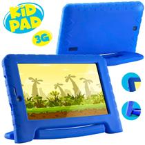Tablet Infantil Multilaser NB382 Azul 3G Kid Pad Capa de Silicone 32GB Para Criança Youtube Netflix