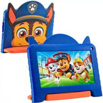 Tablet Infantil Patrulha Canina Azul 4+64GB Wi-fi Android 13 Controle Parental Google Kids Space