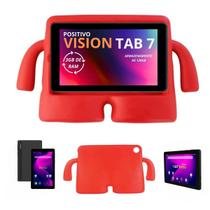 Tablet Infantil Positivo 7"128Gb 3Gb Com Capa Vermelha Vision