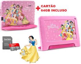 Tablet Infantil Princesas 64GB 4GB Ram Com Cartão 64GB Incluso NB418