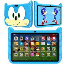 Tablet Infantil Sonic Azul 64GB Estudos Jogos Vídeos Educativos Android Crianças