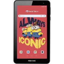 Tablet Infantil Twist Minions + 2 Capas de Proteção 2GB RAM + 64GB Tela 7 Android 11 GO Processador Quad Core Positivo
