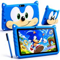 Tablet Kids 7 Polegadas 64gb Sonic Playstore Youtube e Jogos Educativos Para Crianças Meninos Azul