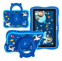 Tablet Kids Infantil Android Play Wi-fi E Youtb + Capa Azul