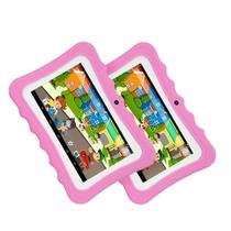 Tablet kids pc 7 polegadas android 8.0 quad core 4gb rom 1gb ram wifi dual hd câmera multifuncional puzzle entertainment tablet (Pink)