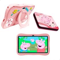 Tablet M6 Rosa Infantil Kids Com Estojo Capa Antiqueda Promoção