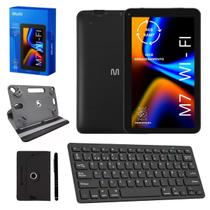 Tablet M7 64Gb 4Gb Wi-fi Com Kit Teclado Bluetooth Preto Caneta e Capa Giratória