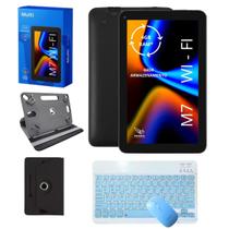 Tablet M7 64Gb 4Gb Wi-Fi Com Kit Teclado BT Sem Fio e Mouse Azul + Capa Giratória