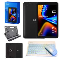 Tablet M7 64Gb 4Gb Wi-fi Com Kit Teclado Sem Fio Bluetooth e Mouse Azul + Capa Giratória